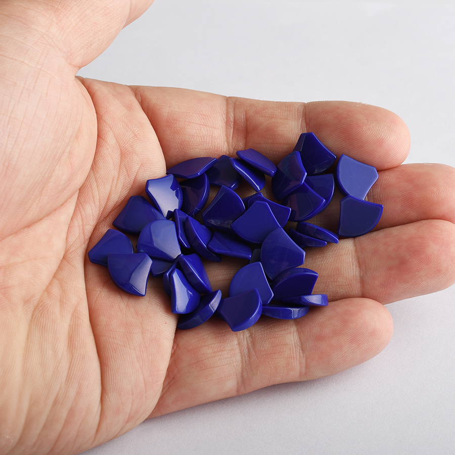Lapis Lazuli fan-shaped Cabcochon Cut Loose Gemstone - 이미지 3