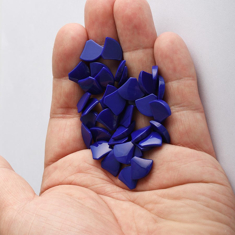 Lapis Lazuli fan-shaped Cabcochon Cut Loose Gemstone - 이미지 5